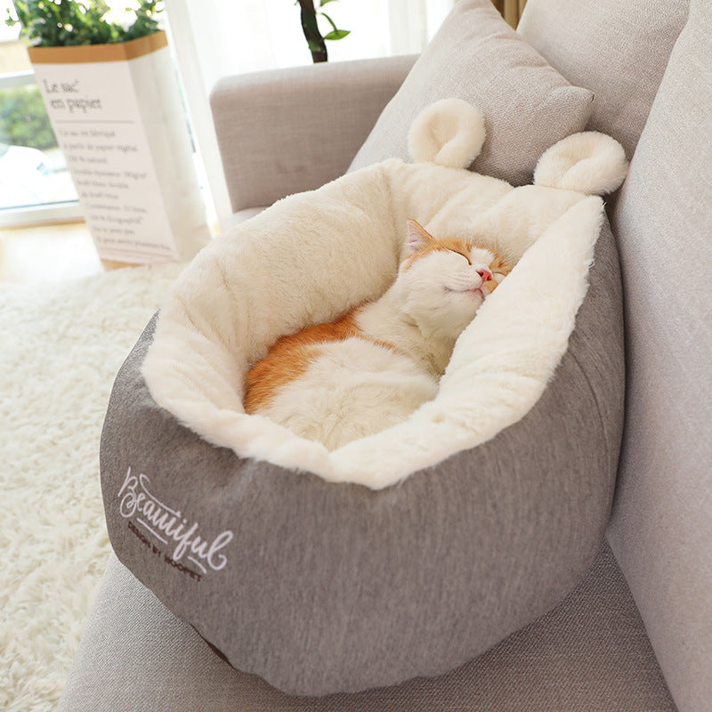 A warm bed so that your cat is never cold