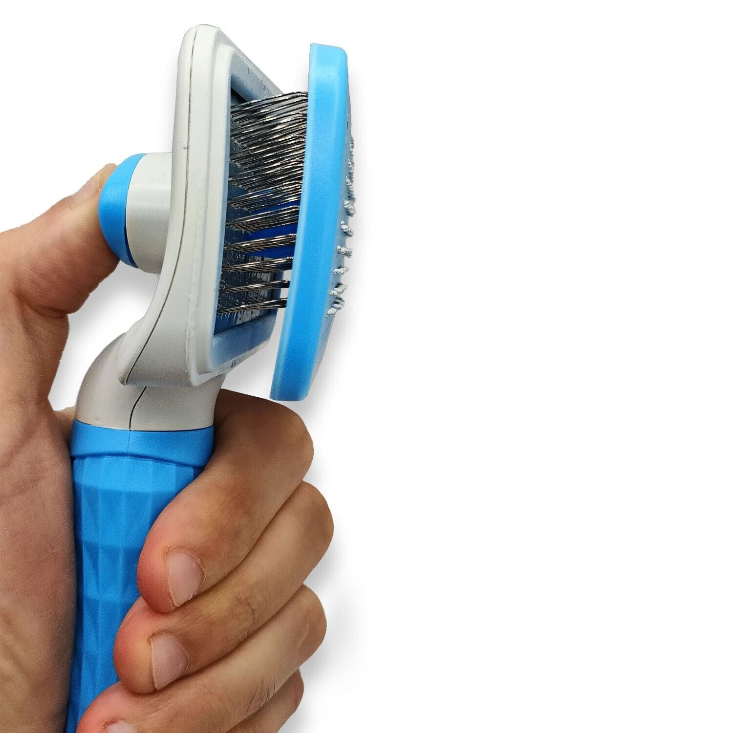 Comb with handle for pet shedding