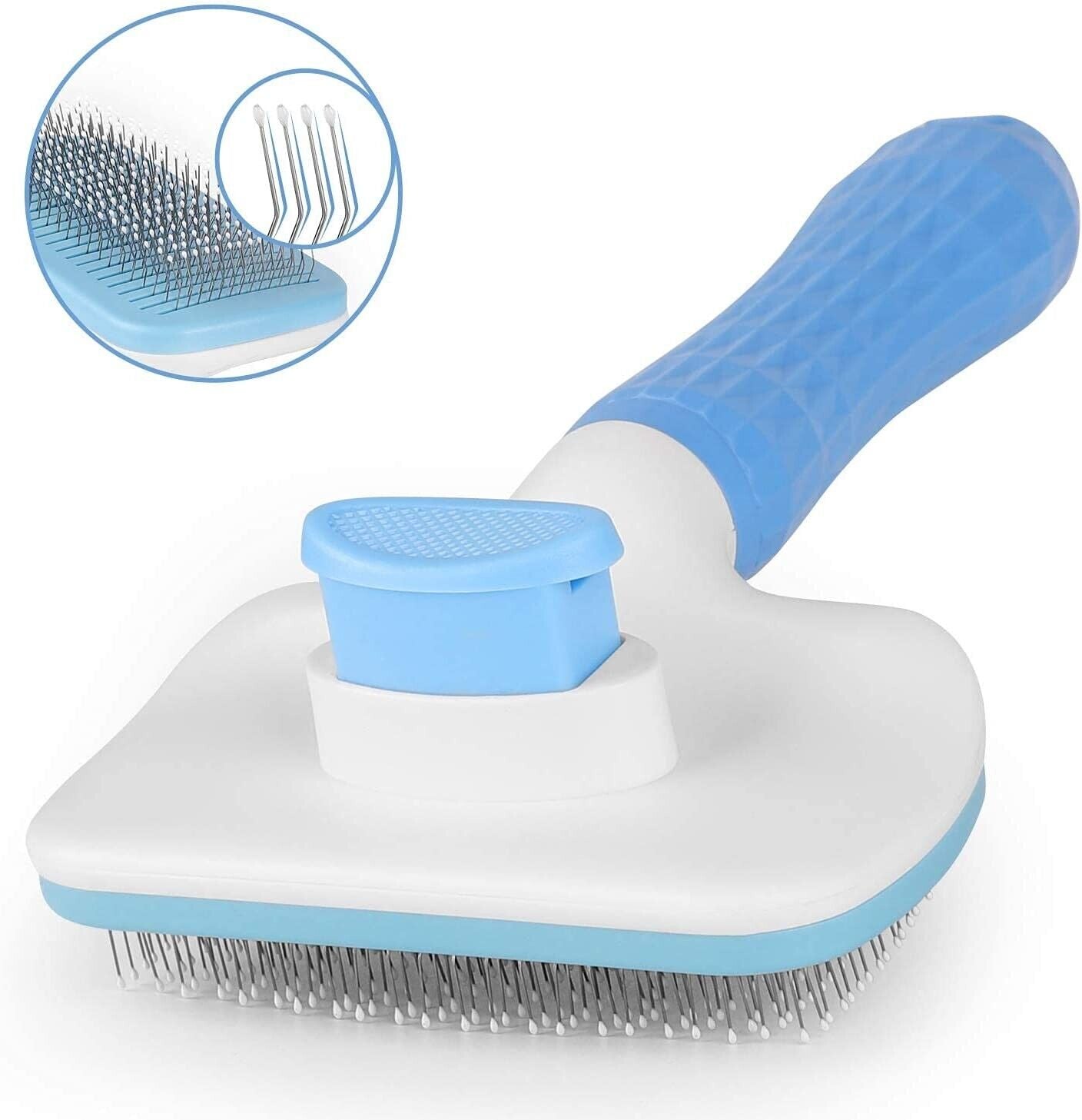 Comb with handle for pet shedding